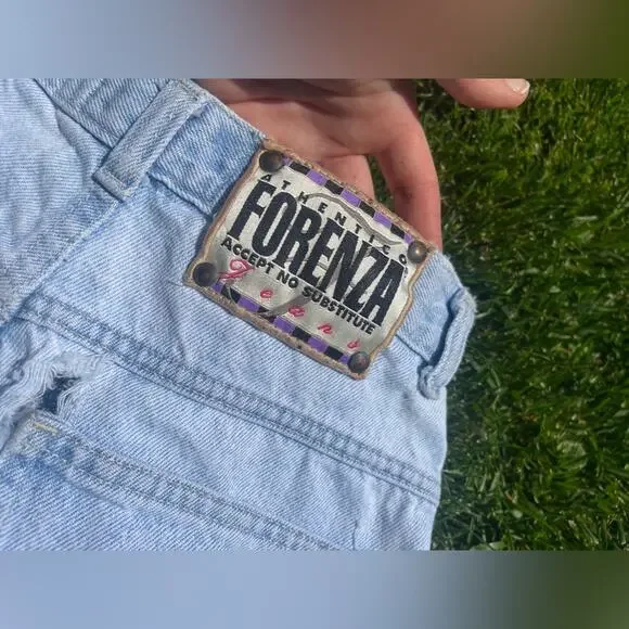 90s Vintage High Waisted Forenza Light Wash Jeans - Picture 9 of 13